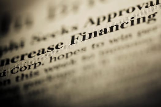 Close_up of a financial newspaper