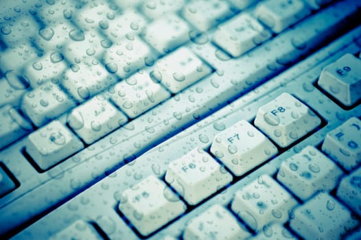 Close_up of computer keyboards
