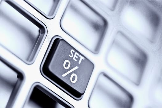 Close_up of percentage button of a calculator