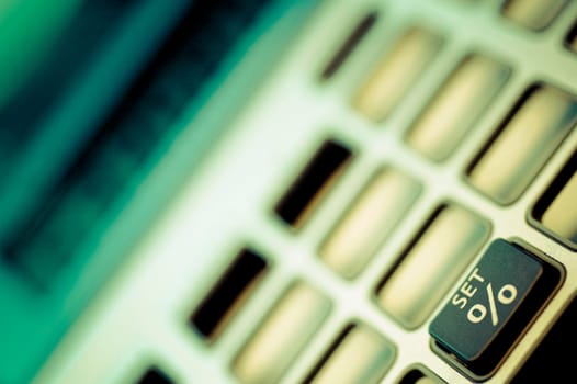 Close_up of a percentage button of a calculator