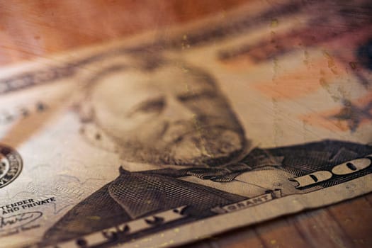 Close_up of a US dollar banknote