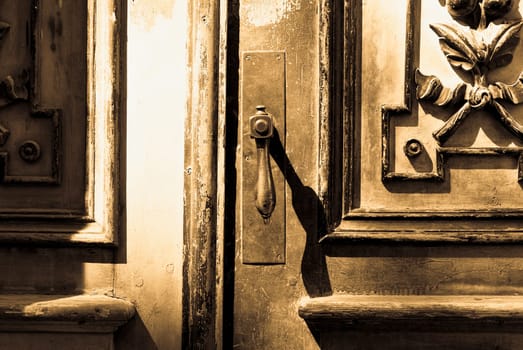 Close_up of a closed door