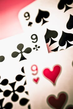 Close_up of playing cards