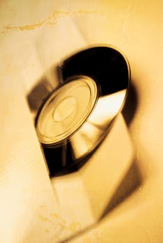 Close_up of a compact disc