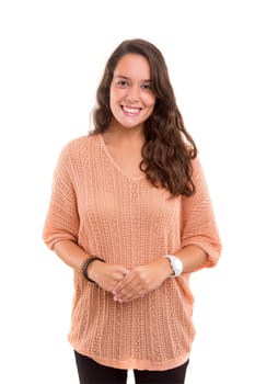 Studio shot of a beautiful young casual woman