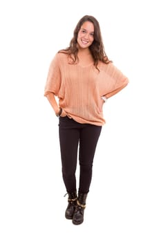 Studio shot of a beautiful young casual woman