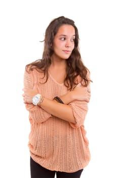 Studio shot of a beautiful young casual woman