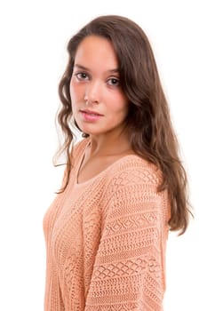 Studio shot of a beautiful young casual woman
