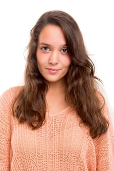 Studio shot of a beautiful young casual woman