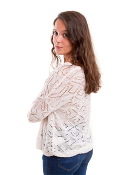 Studio shot of a beautiful young casual woman