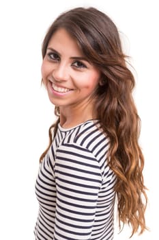 Studio shot of a beautiful young casual woman