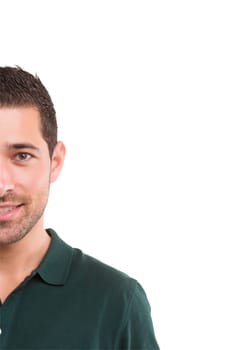 Studio picture of a young and handsome man posing isolated