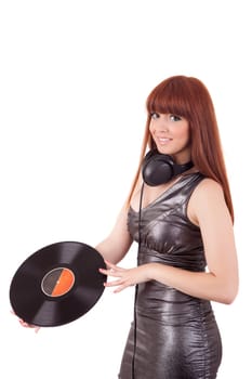 Very beautiful young woman deejay