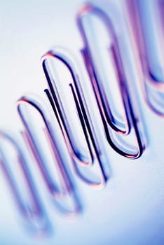 Close_up of paper clips