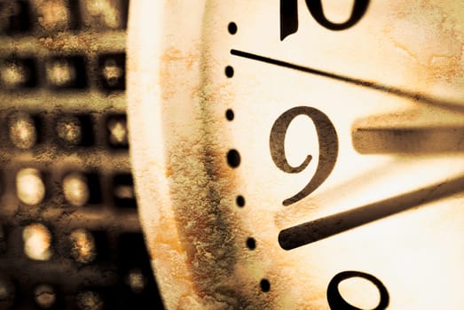 Close_up of a wall clock