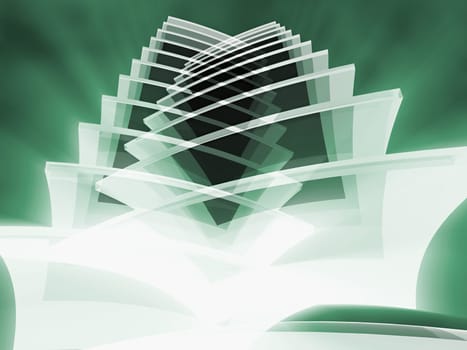 Abstract pattern on a green background