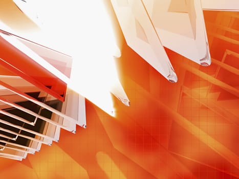 Abstract pattern on an orange background