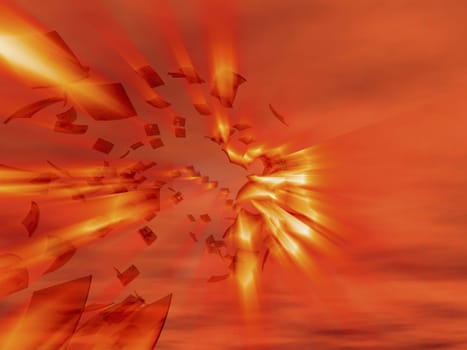 Abstract pattern on an orange background