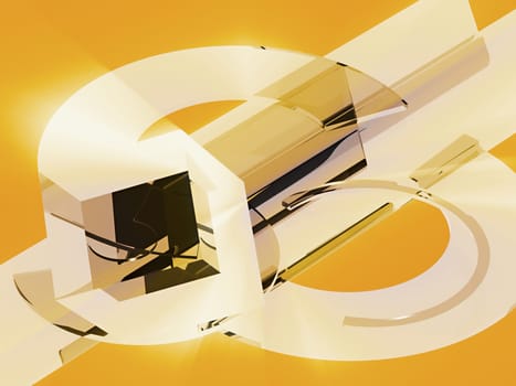 Abstract pattern on a yellow background