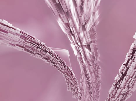 Abstract pattern on a pink background