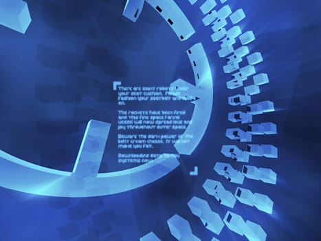 3-d pattern on a blue background