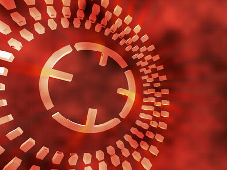 3-d pattern on a red background