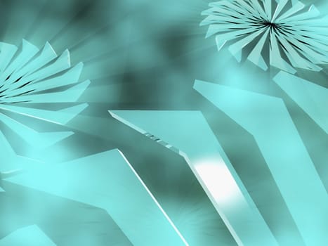 Abstract pattern on a turquoise background