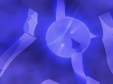 Abstract pattern on a blue background
