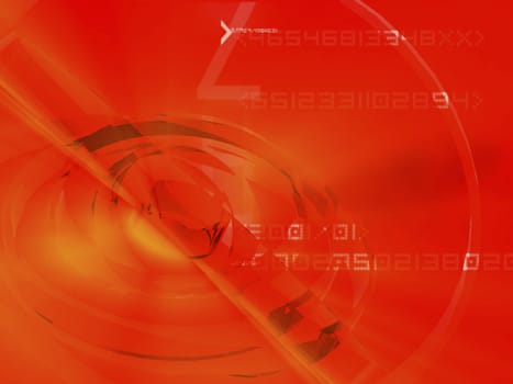 Abstract pattern on a red background