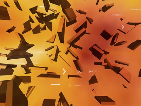 Abstract pattern on an orange background