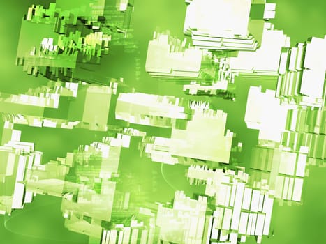 Abstract pattern on a green background