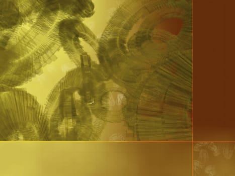 Abstract pattern on a yellow background