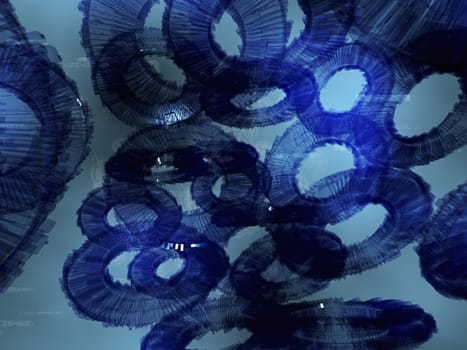 Circles on a blue background