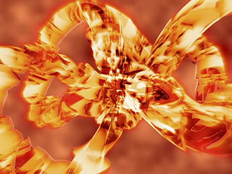 Abstract pattern on an orange background