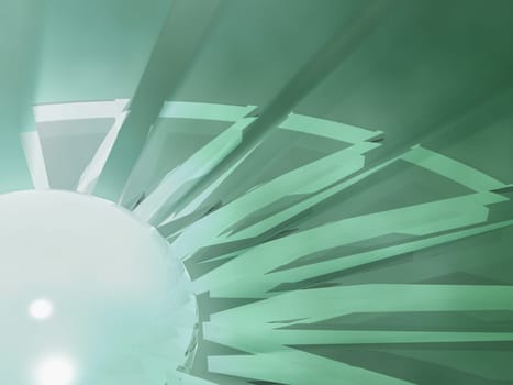 Abstract pattern on a green background