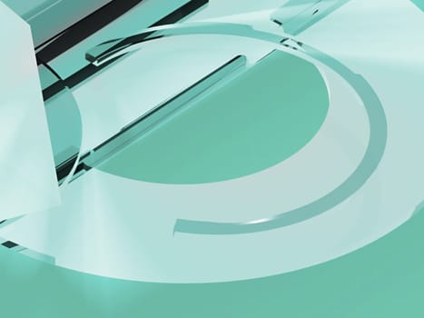 Abstract pattern on a turquoise background