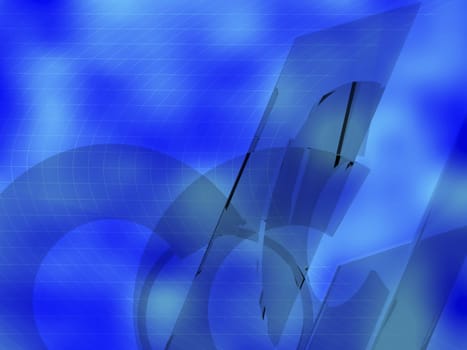 Abstract pattern on a blue background