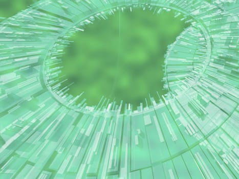 Abstract pattern on a green background