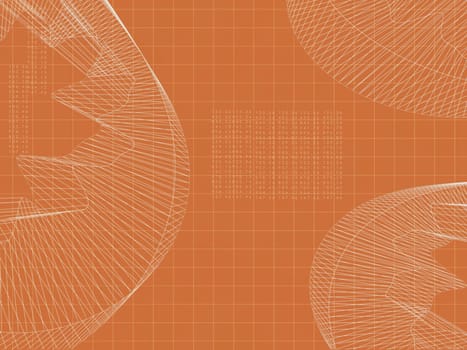 Abstract pattern on an orange background