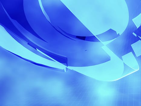 3-d pattern on a blue background