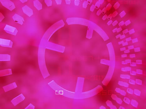 Circular pattern on a pink background
