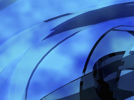 Abstract pattern on a blue background
