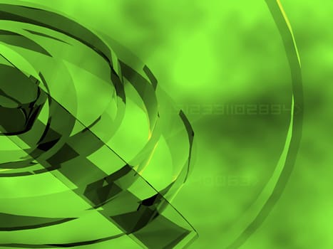 Circular pattern on a green background