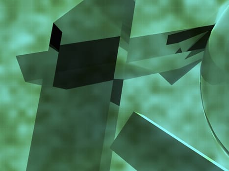 Abstract pattern on a green background