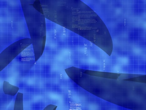 Abstract pattern on a blue background