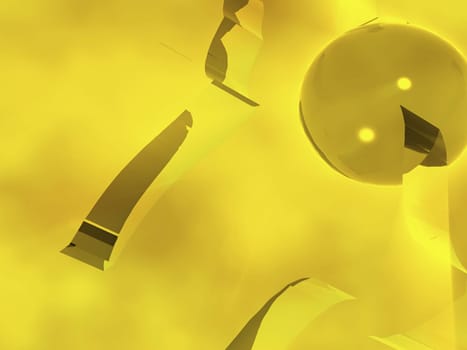 Shapes on a yellow background