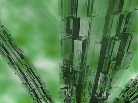 Abstract pattern on a green background