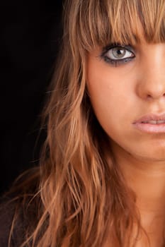 Young casual woman portrait - isolated