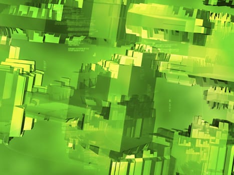 3-d pattern on a green background