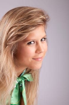 Young casual woman portrait - isolated